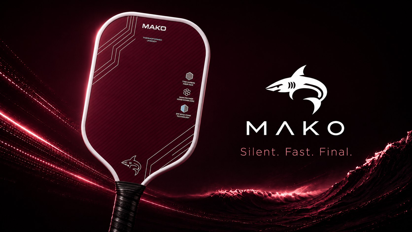 MAKO premium pickleball paddle banner